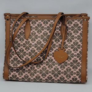 Spade Flower Jacquard Stripe Market Medium Tote